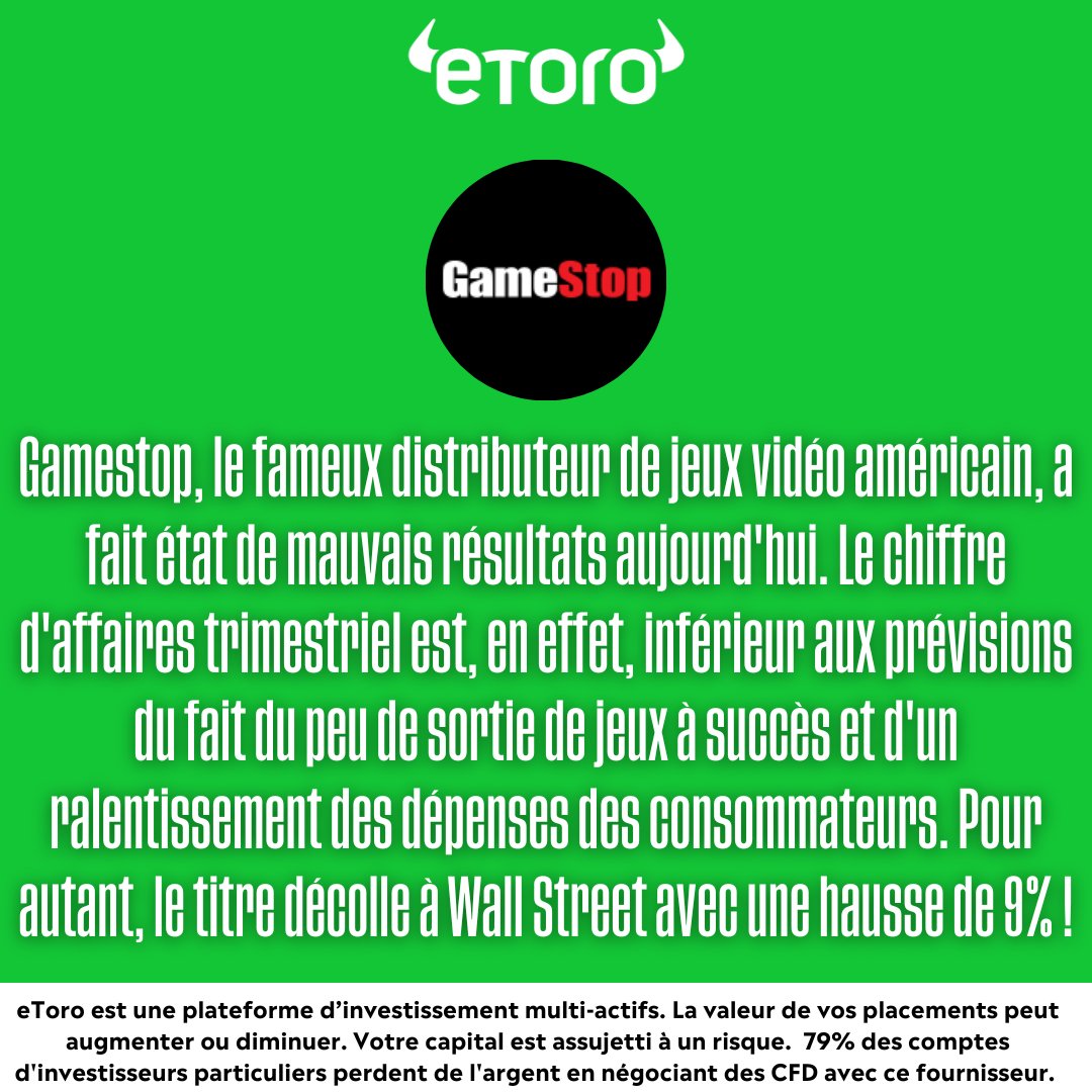 eToroFr's tweet photo. Les marchés tentent un timide rebond aujourd'hui dans un contexte toujours marqué par les craintes de récession. 🏦 📈 📉
Suivez l'actualité économique avec @eToroFr ! #Lepointdujour
#CAC40 #JCDecaux #Gamestop #ExxonMobil