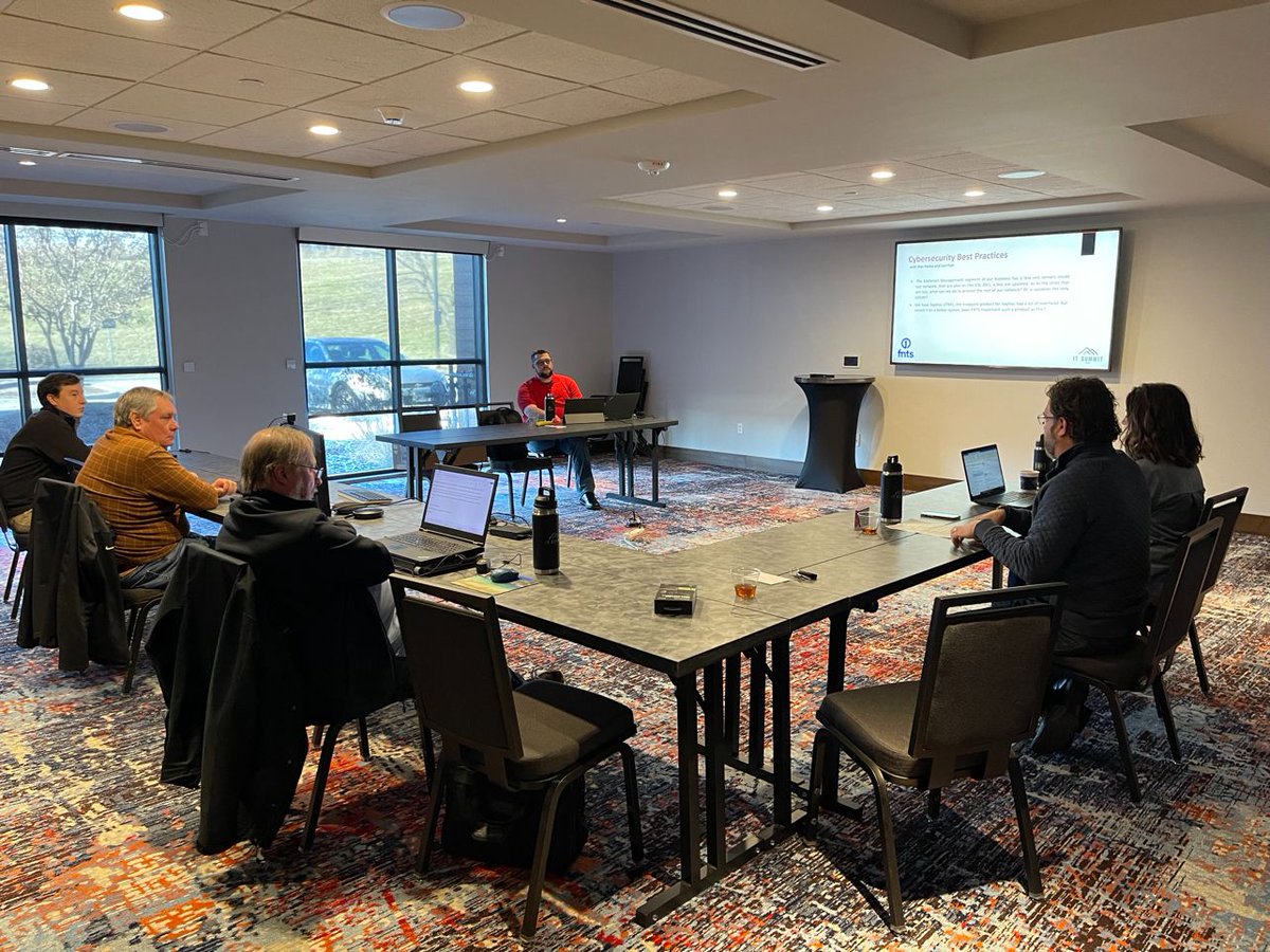 databusinesseq's tweet photo. Our industry leading IT team gathered for a three-day IT Summit. As our company grows, we continue to prioritize getting everyone together for team collaboration. Thank you @FNTS_IT for stopping by to discuss Cybersecurity Best Practices. #WeAreDBE #technology https://t.co/QPMRUL74Wt