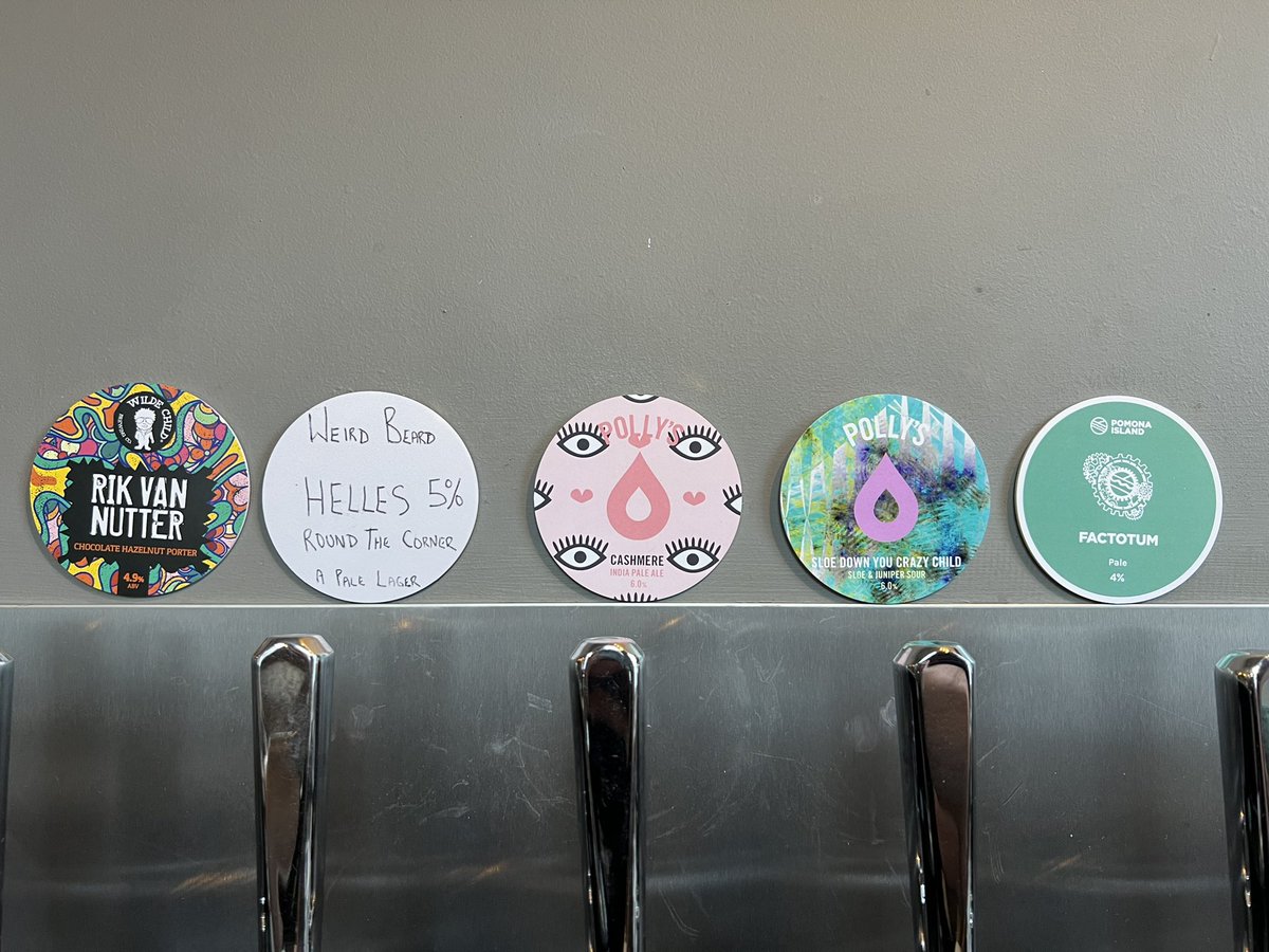 Mold Alehouse (@moldalehouse) on Twitter photo Thursday’s KeyKeg beers from 3pm to 10pm -
Rik Van Nutter Choc Hazelnut Porter - <a href="/WildeChildBeer/">WildeChildBrewingCo.</a>
Round the corner Helles - <a href="/WeirdBeard_Brew/">Weird Beard Brew Co</a>
Cashmere - <a href="/pollysbrewco/">Polly's</a>
Sloe down you crazy child Sour - <a href="/pollysbrewco/">Polly's</a>
Factotum Pale - <a href="/PomonaIsland/">Pomona Island</a> Thursday’s KeyKeg beers from 3pm to 10pm -
Rik Van Nutter Choc Hazelnut Porter - <a href="/WildeChildBeer/">WildeChildBrewingCo.</a>
Round the corner Helles - <a href="/WeirdBeard_Brew/">Weird Beard Brew Co</a>
Cashmere - <a href="/pollysbrewco/">Polly's</a>
Sloe down you crazy child Sour - <a href="/pollysbrewco/">Polly's</a>
Factotum Pale - <a href="/PomonaIsland/">Pomona Island</a>
