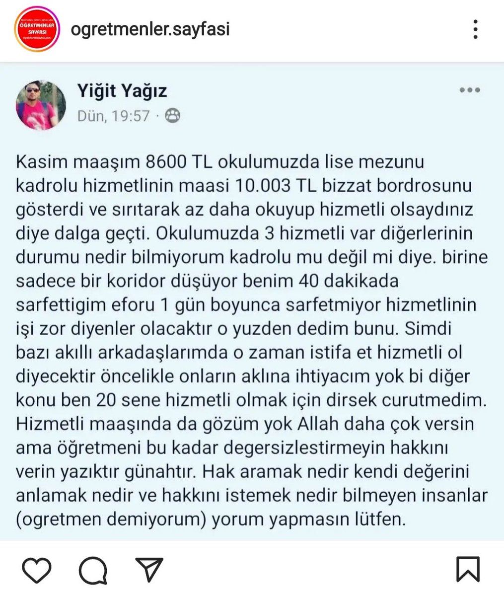 kerim_dnz's tweet photo. kimsenin maaşında gözümüz yok herkes hak ettiğini değeri görmeli #Ögretmeninİsyanı https://t.co/PEtoPDgWxu