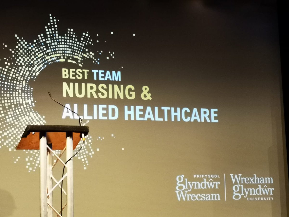WUNursing's tweet photo. WGU Staff Awards Ceremony this afternoon- recognising all the great work by staff @GlyndwrUni . Our amazing lecturers were part of a winning team #ExcellentNews #Nursing #AlliedHealth #TeamWork https://t.co/GU8y0fY8Vu