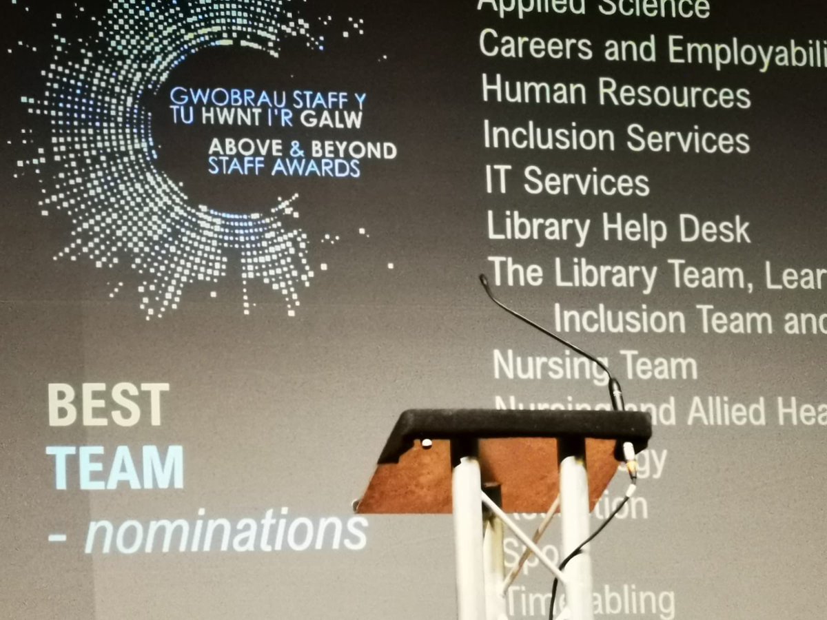 WUNursing's tweet photo. WGU Staff Awards Ceremony this afternoon- recognising all the great work by staff @GlyndwrUni . Our amazing lecturers were part of a winning team #ExcellentNews #Nursing #AlliedHealth #TeamWork https://t.co/GU8y0fY8Vu
