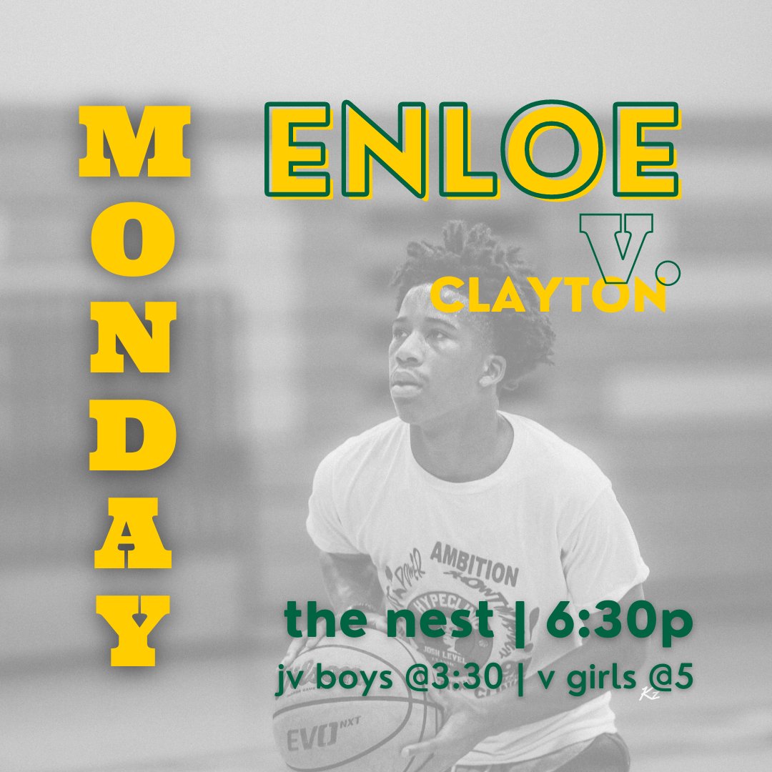 Enloe High School (@enloemagneths) on Twitter photo TOMORROW! Don't miss it! JV boys at 3:30 and V girls at 5 and Enloe's undefeated V boy's basketball at 6:30
πΈ: <a href="/kiarazhanyea/">Kiara Zhanyea</a> TOMORROW! Don't miss it! JV boys at 3:30 and V girls at 5 and Enloe's undefeated V boy's basketball at 6:30
πΈ: <a href="/kiarazhanyea/">Kiara Zhanyea</a>
