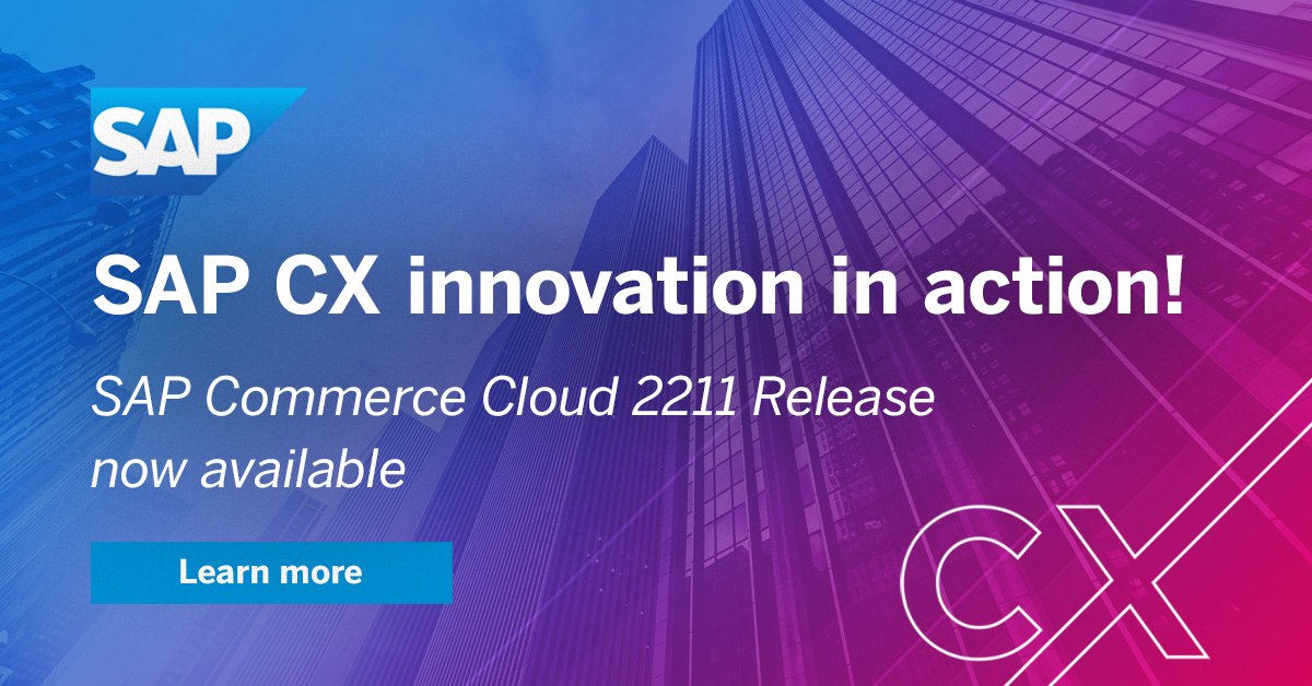 chris_rohr's tweet photo. SAP Commerce Cloud 2211 Release: Strengthen trust, efficiency, and compliance on a global scale https://t.co/PQiZUO0gr0

#SAPCommerceCloud https://t.co/JVpevT8H0m