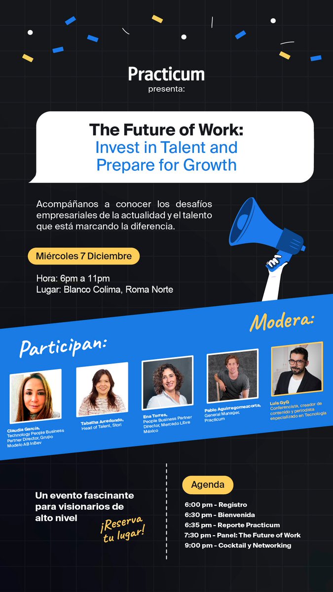 Quotanda - SaaS - Expanding access to opportunity (@quotanda) on Twitter photo Gr8 "Future of Work" event anoche hosted by @PracticumUSA in CDMX w/ speakers: Ena Torres, HR Director <a href="/Mercadolibre/">Mercado Libre</a>, Tabatha Arrendondo, Head of Talent @Stori_MX, Claudia Garcia, Tech. People Bus. Partner Director, <a href="/GrupoModelo_MX/">Grupo Modelo MX</a>, Pablo Gomez, GM @PracticumUSA & Luis GyG. THX! Gr8 "Future of Work" event anoche hosted by @PracticumUSA in CDMX w/ speakers: Ena Torres, HR Director <a href="/Mercadolibre/">Mercado Libre</a>, Tabatha Arrendondo, Head of Talent @Stori_MX, Claudia Garcia, Tech. People Bus. Partner Director, <a href="/GrupoModelo_MX/">Grupo Modelo MX</a>, Pablo Gomez, GM @PracticumUSA & Luis GyG. THX!
