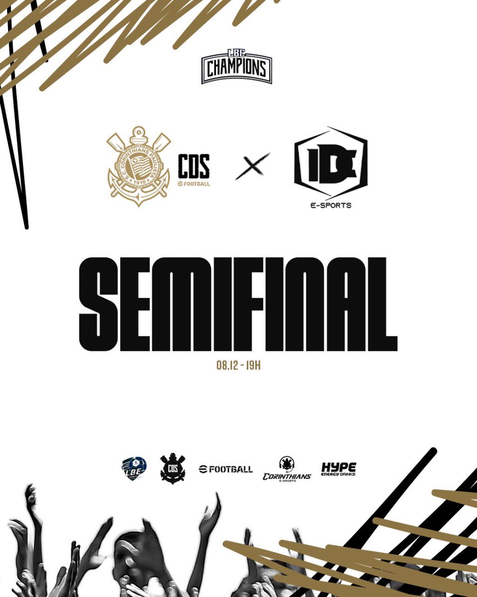 esportssccp's tweet photo. PRONTOS PAR MAIS UMA SEMIFINAL, FIEL! 🦅⚫⚪

🎶 VAMOOOOS, VAMOOOS CORINTHIANS, ESSE JOGO TEREMOS QUE GANHAR...🎶

Deixe seu #vaicorinthians para apoiar e inspirar nossos craques! 🔥

⚽ Corinthians 🆚 IDC
🗓️ Data: Hoje (08/12)
⏰ Horário: 19h
💻 Transmissão: YouTube https://t.co/eZWCEAakKU