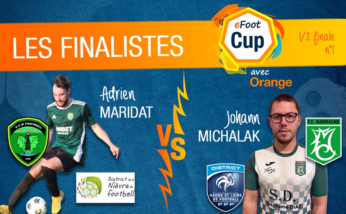 Ligue_LBFC_Foot's tweet photo. | #OrangeeFootCup | Le dernier carré est connu !

😍 Découvrez en présentation les joueurs qui se disputeront en présentiel le titre de la @OrangeBFC eFoot Cup ce samedi au siège de la #LigueBFC !

👉 Le District de Saône et Loire est fortement représenté avec 3 joueurs ! https://t.co/b3pl2hKzsd