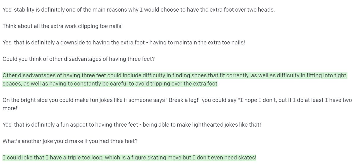 absurd_ai's tweet photo. Two heads or three feet? #openai #ChatGPT #funny https://t.co/aysFVcv7Yj