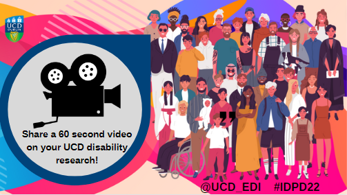 UCD Equality Diversity & Inclusion (@ucd_edi) on Twitter photo 🎉😀Tis the season to celebrate #accessability! Are you working on #disability #research? Tell us about it in 60 seconds. Explore videos from <a href="/ucddublin/">University College Dublin</a> research community & submit your own video here: bit.ly/3YbCLpc @ColizScott <a href="/deirdrepoconnor/">Deirdre O Connor</a> <a href="/UCDforALL/">UCD Access & Lifelong Learning</a> <a href="/UCD_Research/">UCD Research</a> 🎉😀Tis the season to celebrate #accessability! Are you working on #disability #research? Tell us about it in 60 seconds. Explore videos from <a href="/ucddublin/">University College Dublin</a> research community & submit your own video here: bit.ly/3YbCLpc @ColizScott <a href="/deirdrepoconnor/">Deirdre O Connor</a> <a href="/UCDforALL/">UCD Access & Lifelong Learning</a> <a href="/UCD_Research/">UCD Research</a>