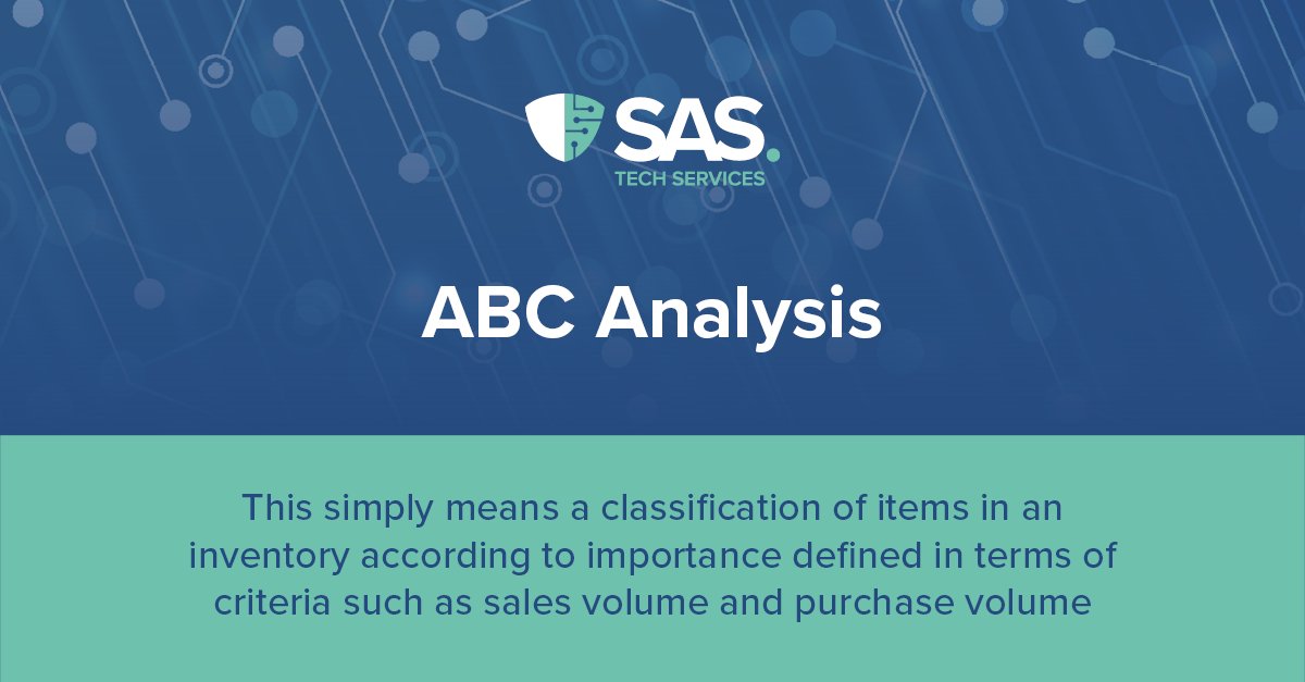 SASTechServices's tweet image. 🗨️ Logistics glossary and jargon: #ABCAnalysis

This simply means a classification of items in an inventory according to importance defined in terms of criteria such as sales volume and purchase volume 📊 

#Logistics #LogisticsGlossary #LogisticsJargon #LogisticsIndustry