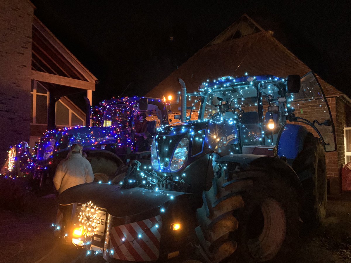 Blakesley_CE's tweet photo. After a successful performance of ‘This Way To Bethlehem’ by our Reception and KS1 children, everyone, parents included, were treated to a wonderful surprise. On the playground 8 tractors appeared all adorned in bright, colourful Christmas decorations. https://t.co/XDPIDRqEvt