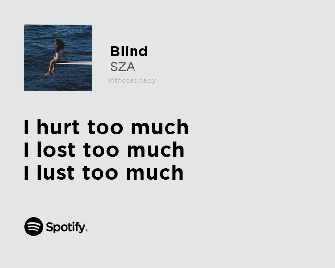 thesadbaby's tweet photo. sza / blind https://t.co/duQ4ODaubb