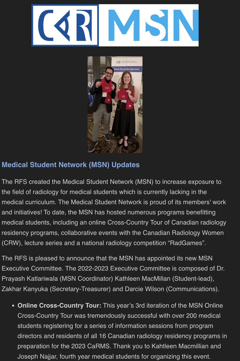 Joseph Najjar, Pharm.D, B.Comm (@_josephnajjar_) on Twitter photo I'm so happy to have been featured on the @CARadiologists RFS newsletter this morning for the radiology residency program cross-country tour that <a href="/km_macmillan/">Kathleen MacMillan</a> and I hosted all throughout the month of November! 😃 What an amazing initiative helping prospective🇨🇦#radres I'm so happy to have been featured on the @CARadiologists RFS newsletter this morning for the radiology residency program cross-country tour that <a href="/km_macmillan/">Kathleen MacMillan</a> and I hosted all throughout the month of November! 😃 What an amazing initiative helping prospective🇨🇦#radres