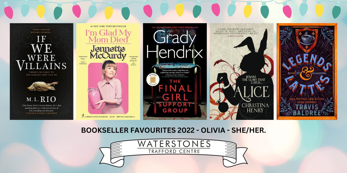 ✨Day Eight✨ Who's ready for another round of bookseller favourites? Olivia (@livvyandlattes) is one of our lovely Seasonal Booksellers & here are her brilliant picks 💖 #LoveWaterstones #WaterstonesAdvent