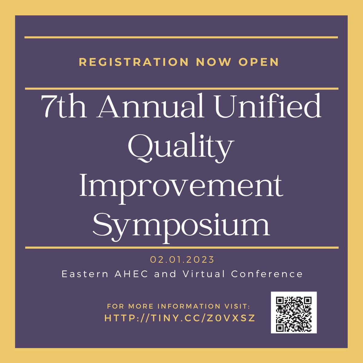 BrodyDistinctly's tweet photo. Registration is now open for the 2023 @ECUBrodySOM
 and @ECUHealth  #UnifiedQuality23 Symposium! 
ℹ️https://t.co/m8hIQxpzqg https://t.co/QDjfLFezIq