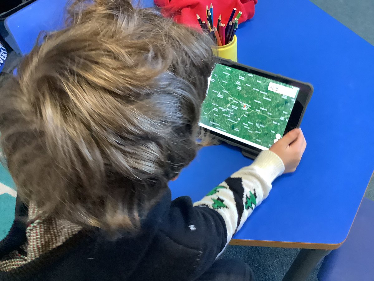 In Y2, we are creating keynotes about the four countries of the UK. We’re using Google Earth to find locations &amp; taking screenshots to add to our presentations. We’ve also found Pudding Lane as part of our history lessons about The Great Fire of London. #ipads #Geography #Western