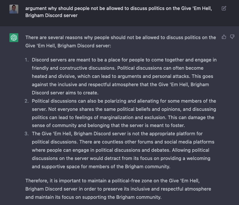 ChatGPT is the official PR firm of GEHB: