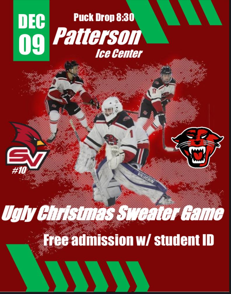 🚨BIG GAME ALERT🚨

The <a href="/DU_DIIIHockey/">Davenport D3 Hockey</a> team will be playing its final home game of 2022 tomorrow and it's a big one!

The Panthers are hosting 10th-ranked Saginaw Valley State at the Patterson Ice Center with puck drop set for 8:30 PM!