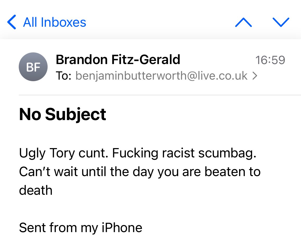 Just received this email for daring to criticise Meghan Markle.