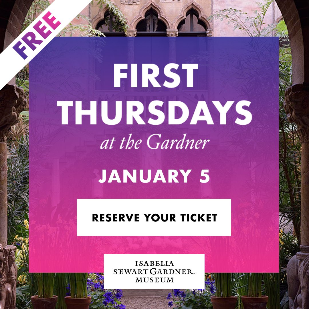 Join us for the first #FreeFirstThursday of the New Year! Experience the magic of the Museum at night. Enjoy our winter Courtyard with pops of tropical orchids and jades and explore the galleries. Free admission from 3 to 9 pm; advance tickets required: bit.ly/3h2w33S