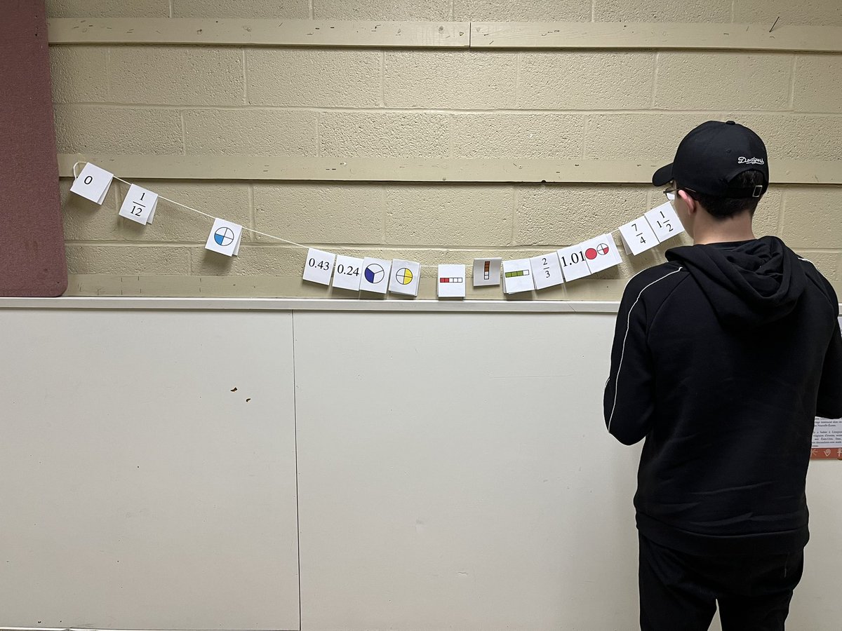 Coles_Math's tweet photo. We are working towards mastering our ordering fractions and decimals skills. 701, 702, and 703 did amazing in our small group clothesline challenge! 
@EllenvaleJrHigh https://t.co/sIbZ6cUlDj