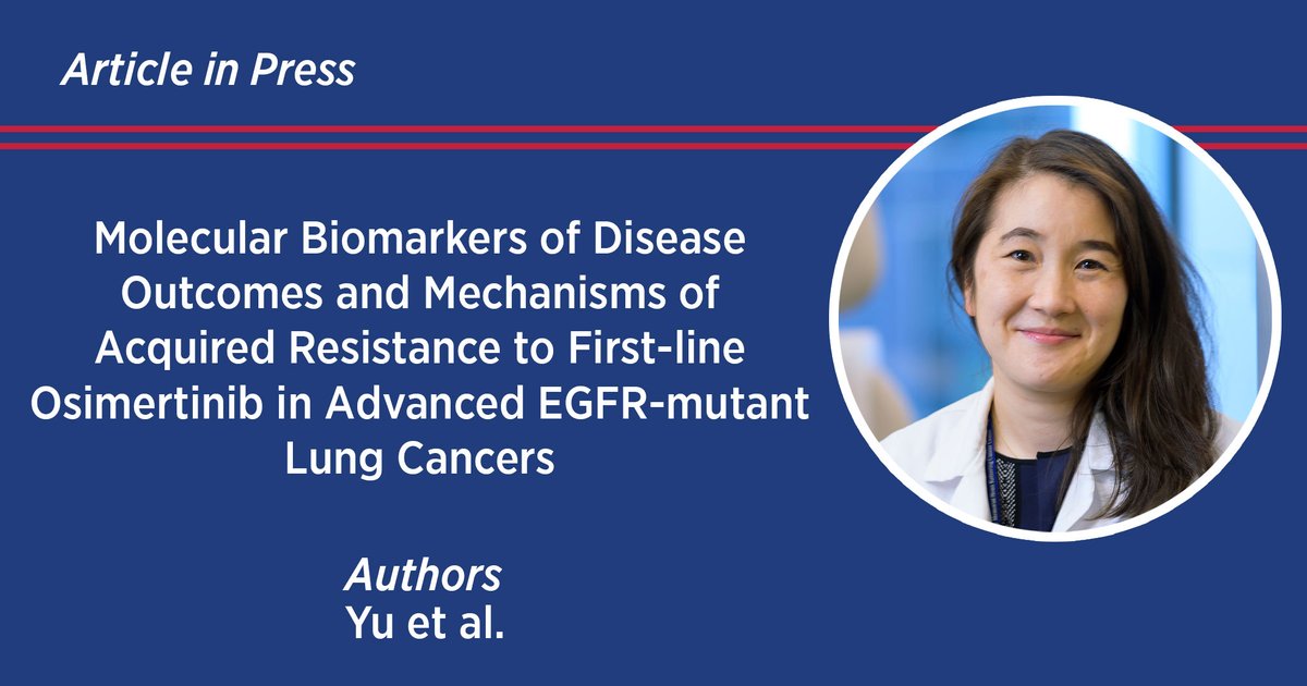 JTO & JTO CRR (@jtoonline) on Twitter photo Using tissue-based #genomic analysis, this study shows that patients with #EGFR-mutant lung cancer have an improved survival when treated with first-line #osimertinib based on progression. bit.ly/3Fxt6Su <a href="/HelenaYu923/">Helena Yu</a> <a href="/NouraChoudhury/">Noura Choudhury, MD</a> <a href="/antoniomarraMD/">Antonio Marra</a> #LCSM Using tissue-based #genomic analysis, this study shows that patients with #EGFR-mutant lung cancer have an improved survival when treated with first-line #osimertinib based on progression. bit.ly/3Fxt6Su <a href="/HelenaYu923/">Helena Yu</a> <a href="/NouraChoudhury/">Noura Choudhury, MD</a> <a href="/antoniomarraMD/">Antonio Marra</a> #LCSM