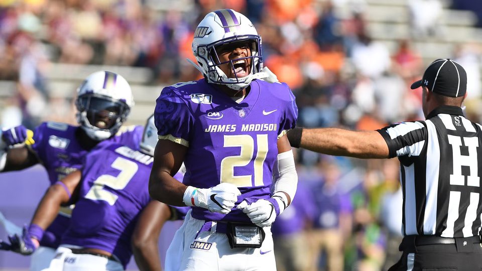 after a good conversation with @EddieWhitley37 i’m blessed to say i’ve received my first d1 offer from james madison university @HawkMgmt @CoachTyson11 @704DBCoachAkers @CoachBWiggins @JMUFootball