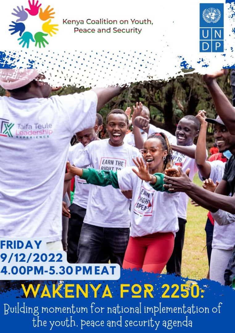 Tomorrow is the D-day y'all! The voice of the youth is a critical part in every progressive society. 

#YPSkenya #UNSCR2250 #YouthPeaceandSecurity 
@Wevyn @UNYouthEnvoy @UNDPKenya @antonioguterres