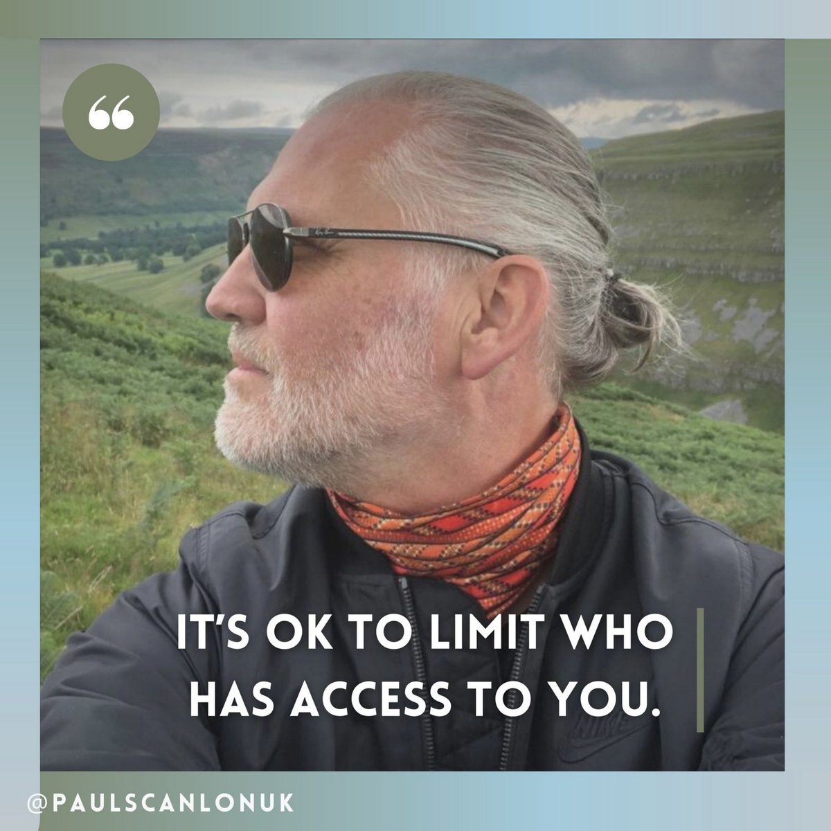 paulscanlonuk's tweet photo. When you keep saying yes to the wrong people the right people can’t come.

#limitaccess #introversion #introverts #boundaries #mentorship #empowerment #freedom #solitude #agingwell #selfawareness #fyp https://t.co/sfE4wXUXhU