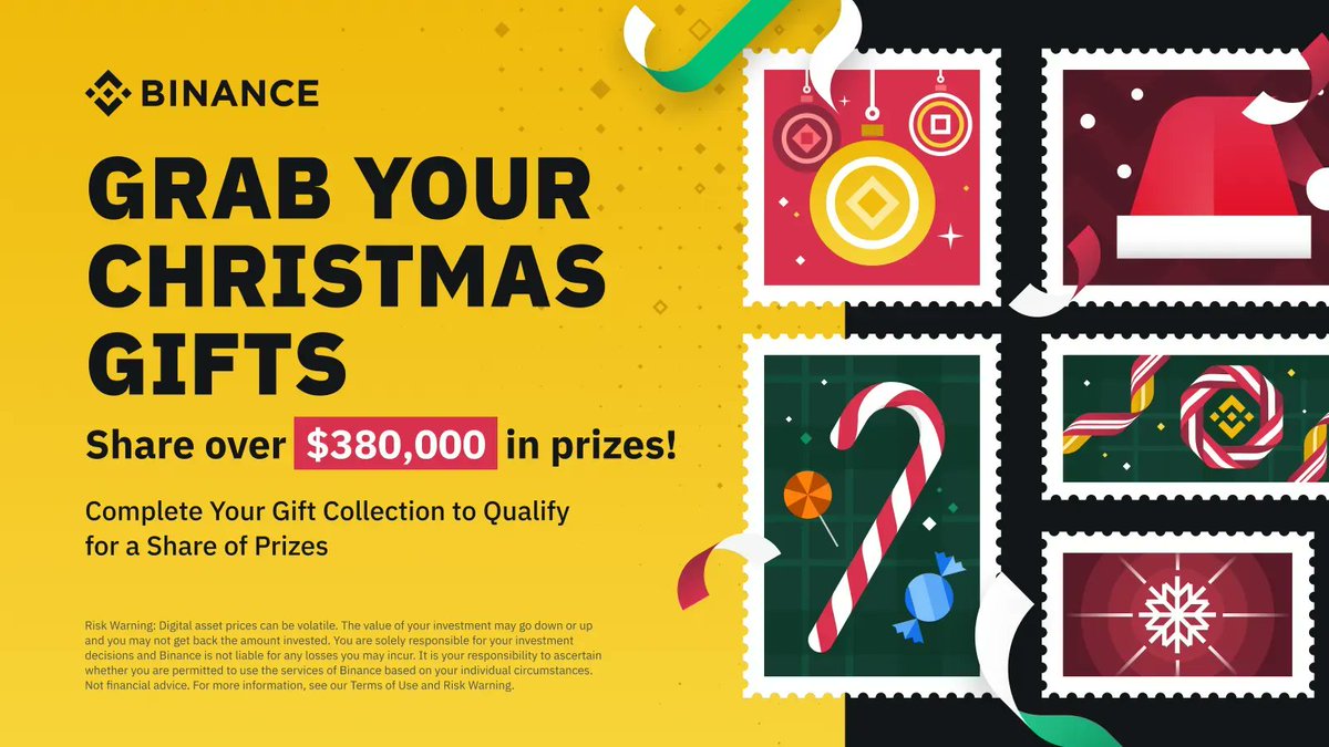 Collect all five of the unique Christmas Gifts by completing tasks, and win a share of $380,000!

Find out more ➡️ binance.com/en/support/ann…