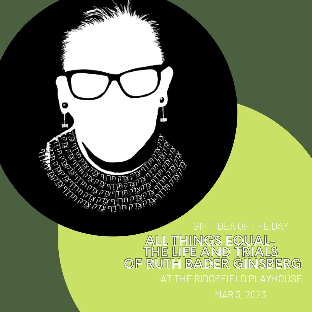 Presenting our gift idea of the day- tickets to see All Things Equal - The Life and Trials of Ruth Bader Ginsberg. Written by Tony Award Winning playwright RUPERT HOLMES. Fri, Mar 3, 2023 at 8PM TICKETS 🎟️ bit.ly/AllThingsEqual…