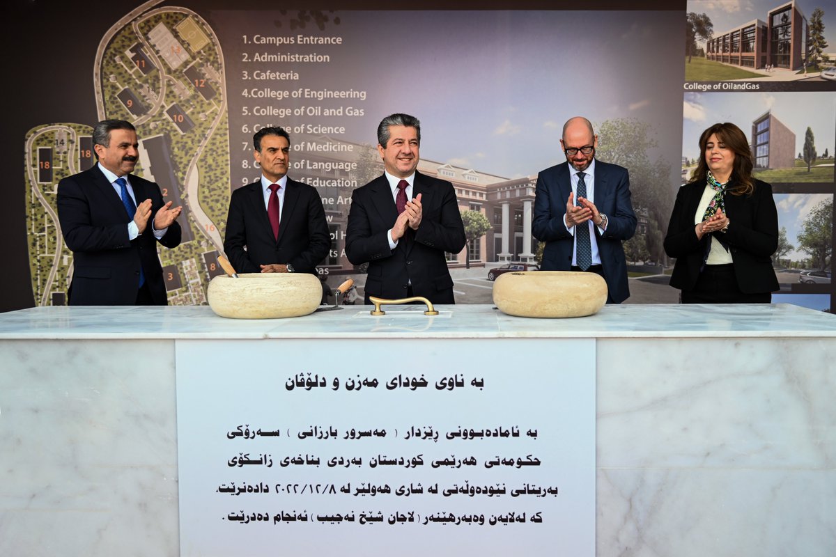 Pleased to be at the groundbreaking ceremony for the British International University in Erbil. In a year’s time, students will be able to enroll in @LondonU degree programs in Kurdistan - the first project of its kind in the Middle East. We’ll keep investing in our people.