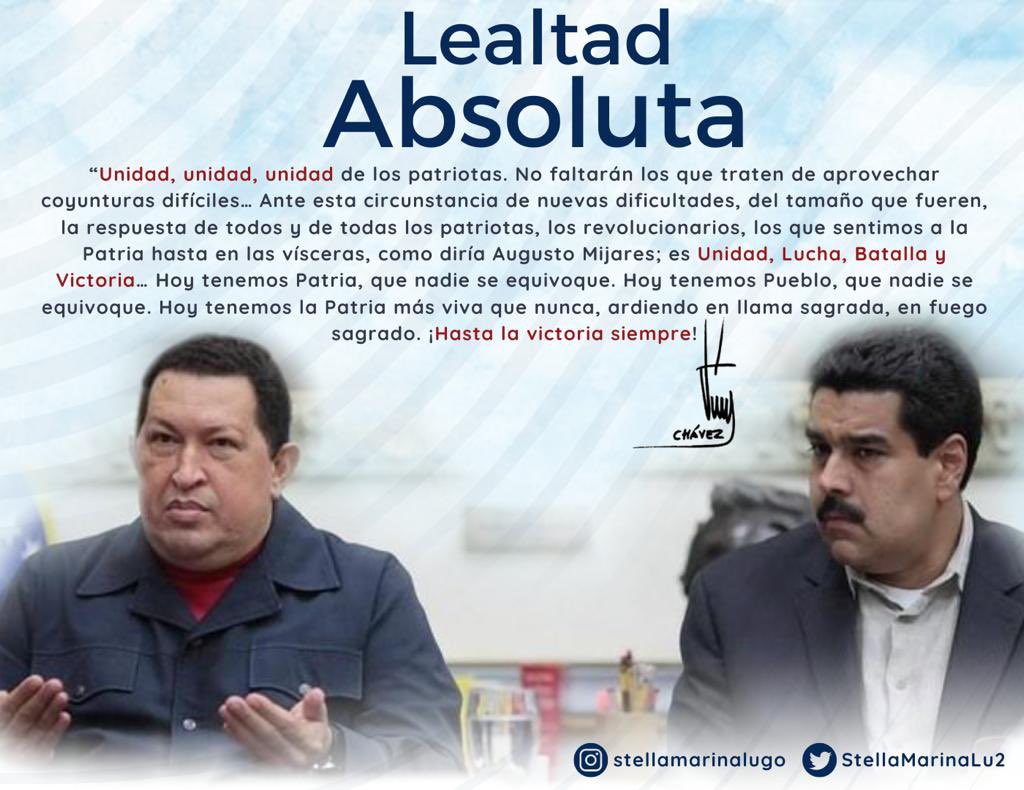 StellaMarinaLu2's tweet photo. Hace 10 años el Cmdte Chávez nos dio su última proclama y en ella nos legó su Amor y Compromiso por la Patria. Hoy, ese Compromiso, Lealtad y Amor siguen siendo faro de luz en la construcción de la Patria que soñó y en la que avanzamos junto al Pdte @NicolasMaduro https://t.co/yjnOsxy6cP