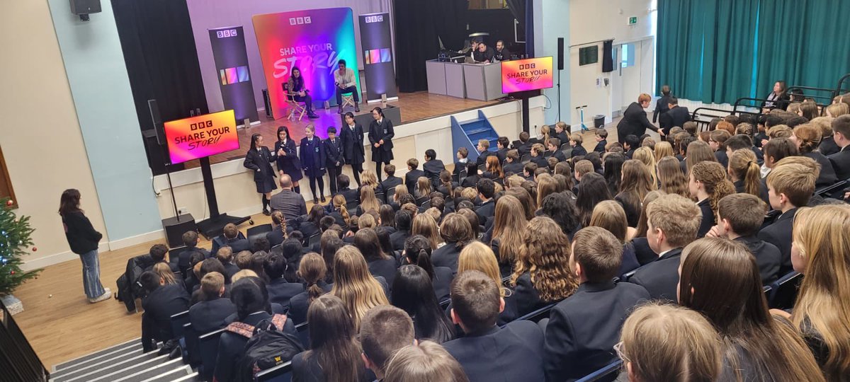WellyTimp's tweet image. What an inspirational morning for Years 7-10. We were lucky enough to welcome Rhys Stephenson from CBBC who spoke with passion about his childhood, career and dreams for the future. #bbcshareyourstory