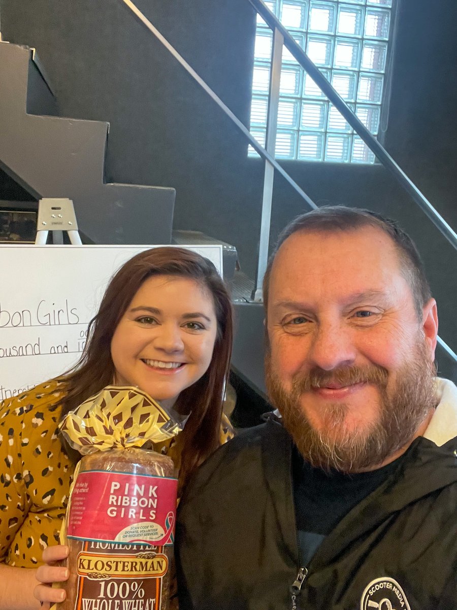 ScooterMedia's tweet photo. Scooter Media team members @BrianDMains and Erin Hertzenberg were onsite with #client @klostermanbread this morning as they celebrated their 10-year partnership with @PinkRibbonGirls!
Learn about their #PinkWithAPurpose campaign at https://t.co/NbAo6Qam6A. https://t.co/mETEg1jK10