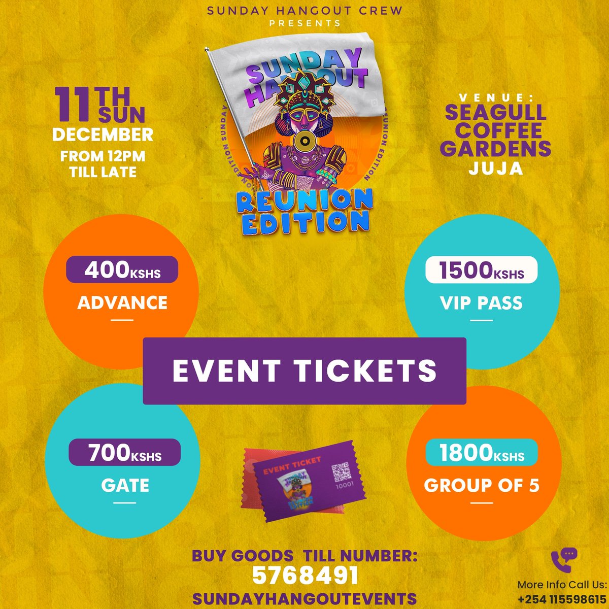 HangoutSunday's tweet photo. OFFICIAL EVENT TICKETS
#ShereheNiSisi
#SundayHangout
#ReunionEdition https://t.co/BZubHrB0fO