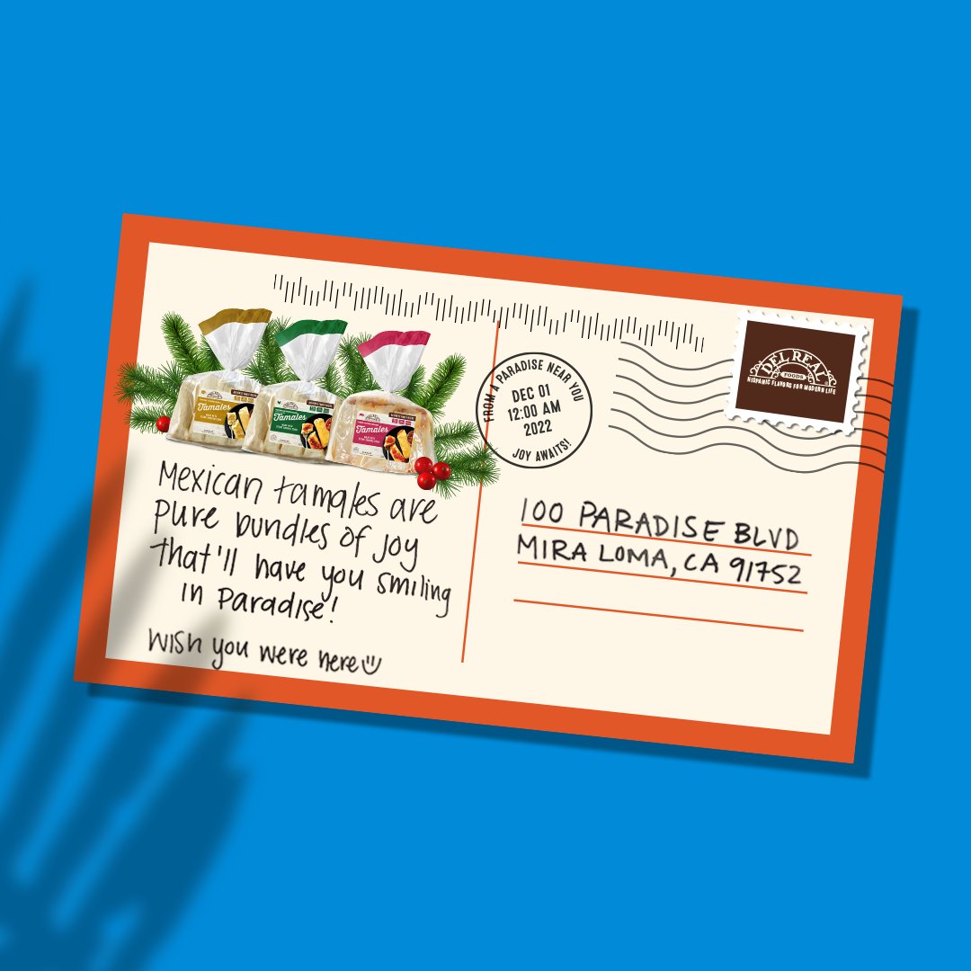 Time for a trip to #Tamale Paradise! 🌴 We’re adding easy meal prep and authentic taste to the itinerary. 🫔 From now until 12/18, get FREE shipping when you purchase the Tamale Paradise Bundle. #DelRealFoods

bit.ly/3PKyh32