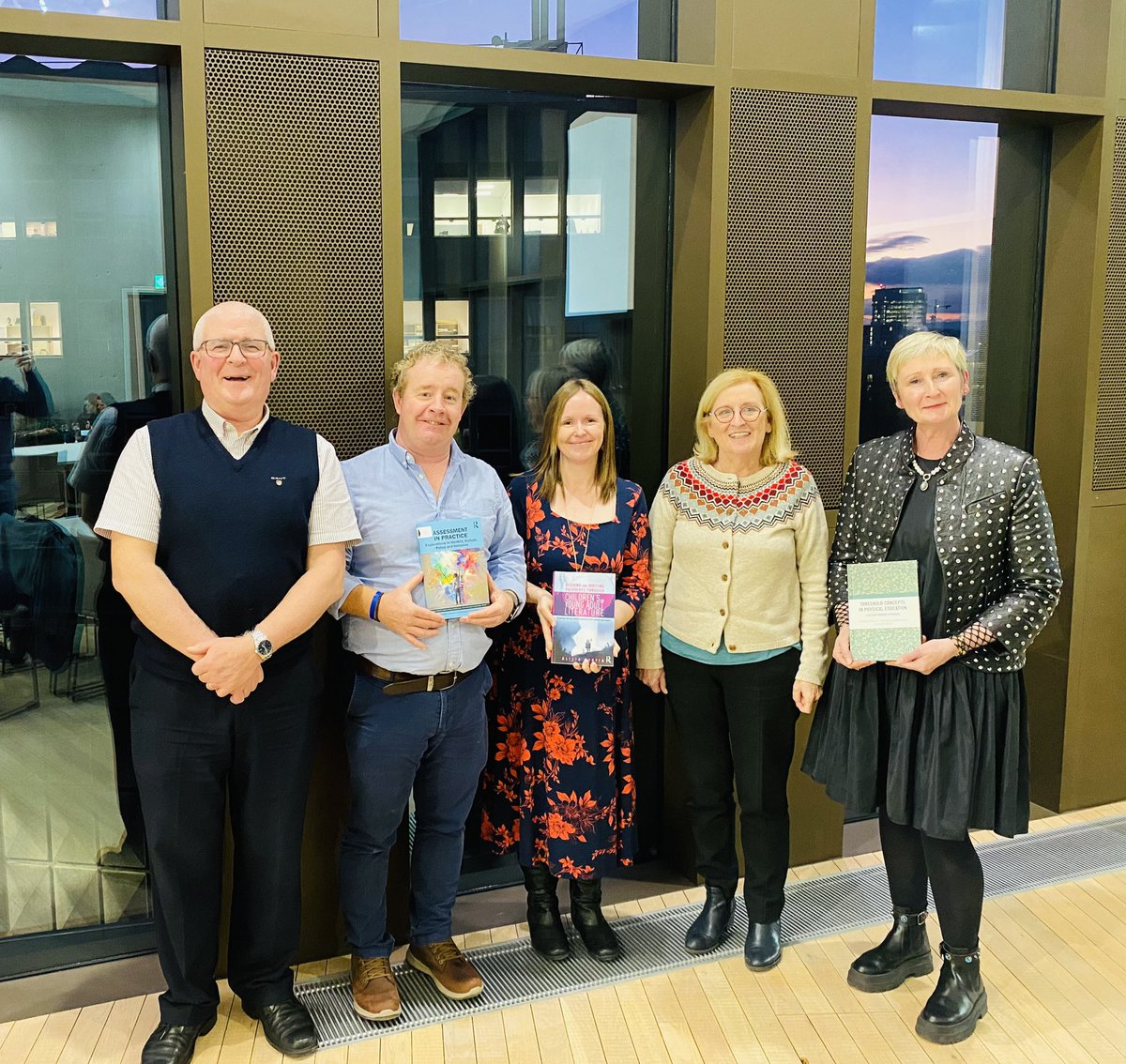 UCCSchoolofEd's tweet photo. Huge congratulations to our colleagues Dan, Kevin, Alicia, Kathy and Fiona on the launch of THREE different books this afternoon in @UCC!! It was great to see their work celebrated and well done to all involved 📚 https://t.co/TAS82wzFlD