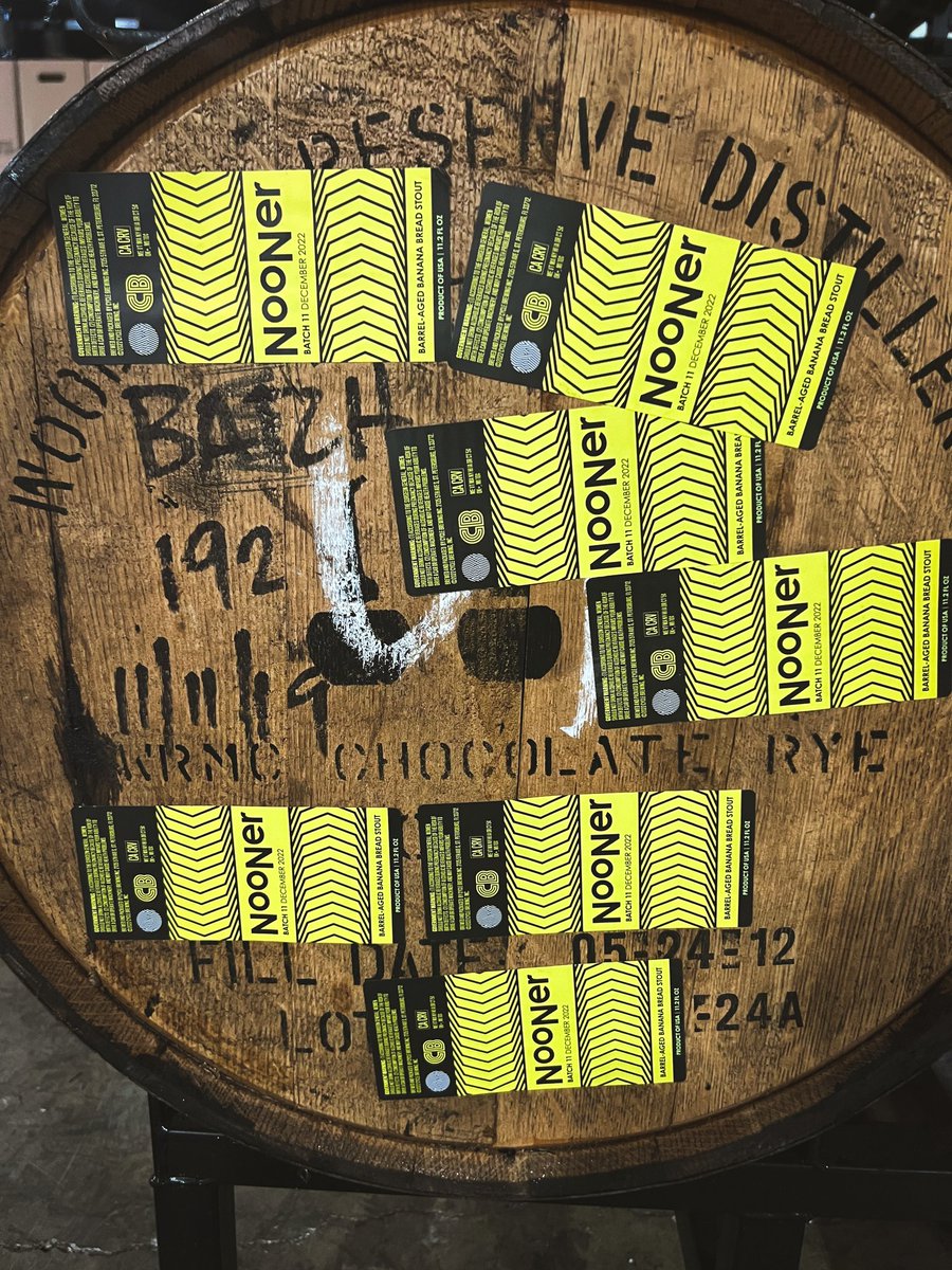 Banana bread barrel aged stout getting bottled today!   
NOONER  BATCH 11 COMING SOON!  🍌🍞🍻
#NAANER #BOTTLINGDAY #BEER #BANANABREAD