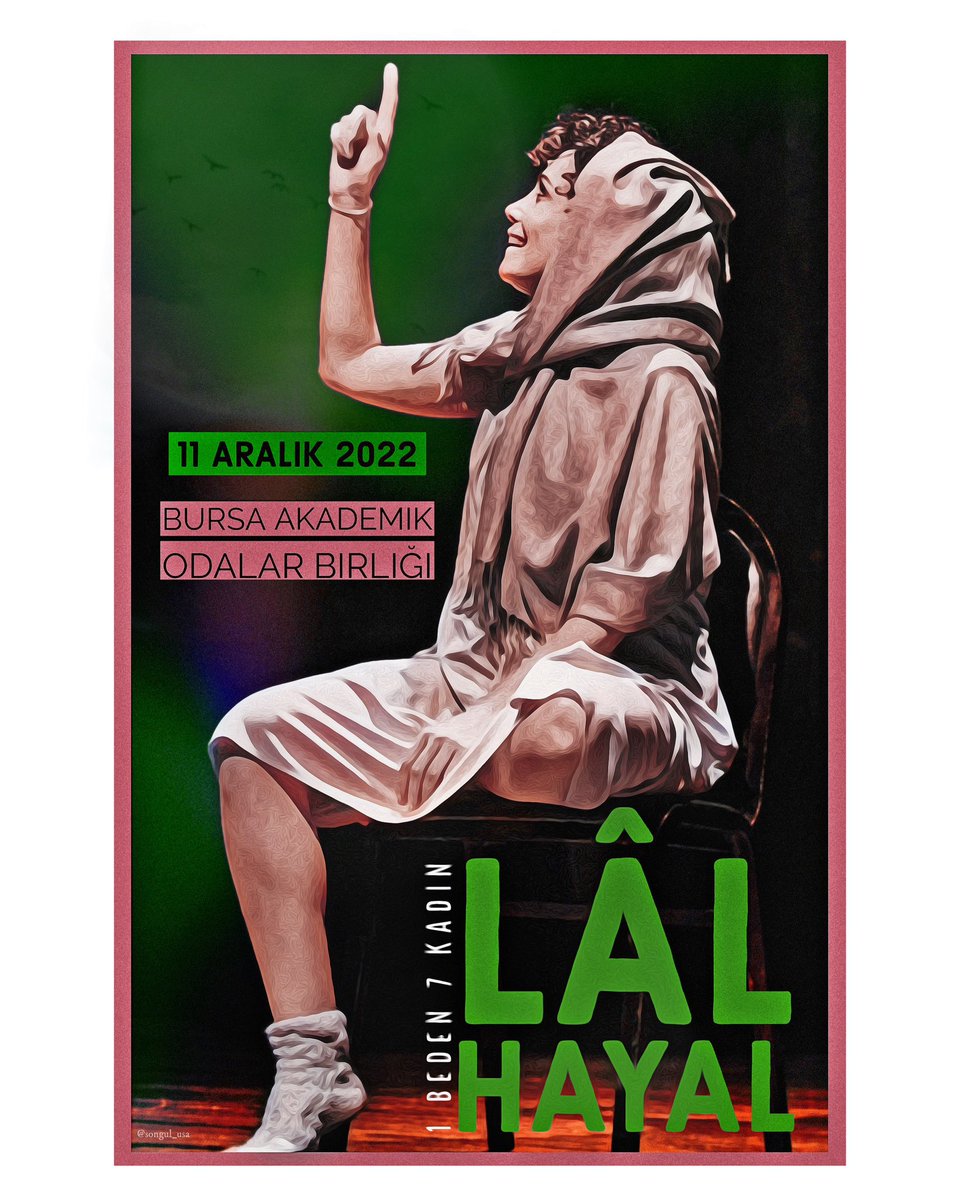 🎭 LÂL HAYAL 🎭 
🗓 11 Aralık 2022
📍Bursa Akademik Odalar Birliği
🎟 biletix.com/etkinlik/12559…
#LâlHayal #SongülÖden