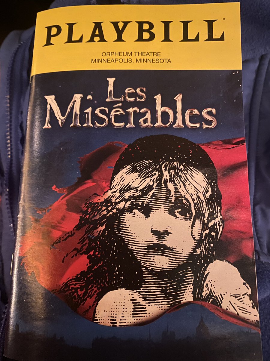 An amazing production of @LesMizUS playing at the @orpheumtheatre as part of @hennepintheatre - go see it!! bit.ly/3Y6KOmY