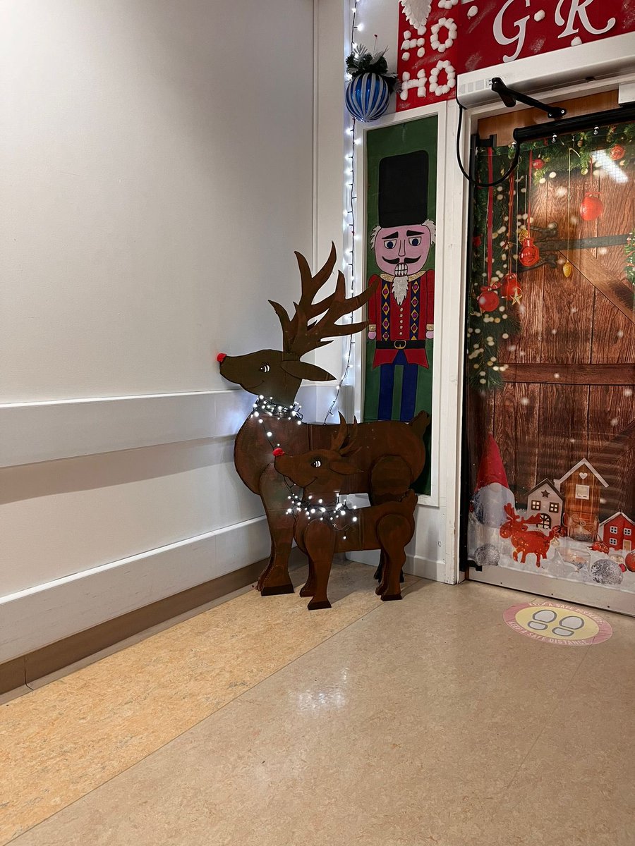 Incredible effort from our creative team in @TheatresUHW for @WishawGen’s ‘Decorate the Door’ competition! 👏🏼 🦌@DsuEndoscopyuhw - how is yours coming along?! 👀🎄🎅🏼🎁✨ #festivefun #thecompetitionison #theatresgrotto