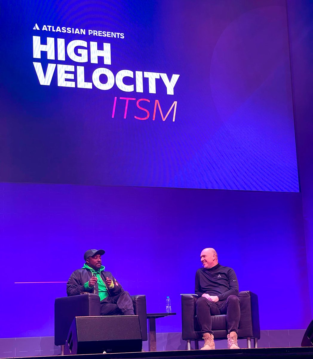 Atlassian’s High Velocity event is on air and <a href="/iamwill/">will.i.am</a> himself on the stage. Perfect closing show for today. 

And please read the hashtag, definitely not created by the marketing team. :) 
#AtlassianPresentsHighVelocityITSM