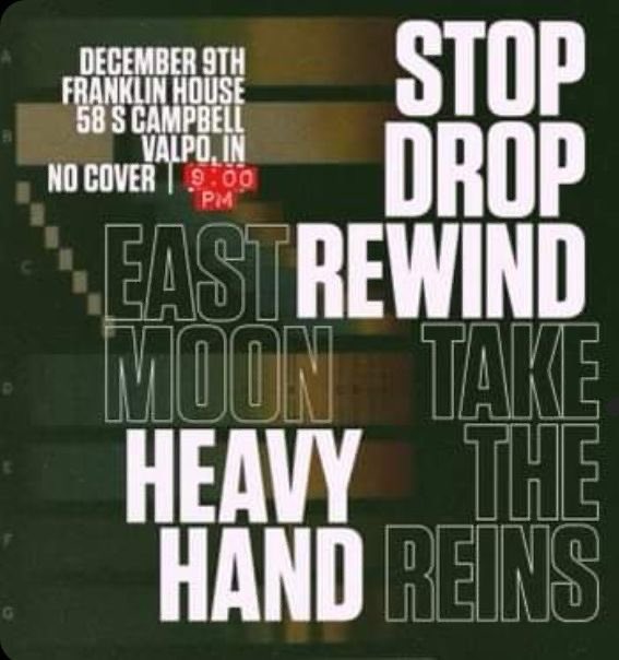 heavyxhand's tweet photo. Grab a drink &amp; catch ya boys yellin into some mics tomorrow at 9pm at Franklin House in Valpo 🤪🤪 nothin like a lil bar gig 🤘 https://t.co/x62VWxApHu
