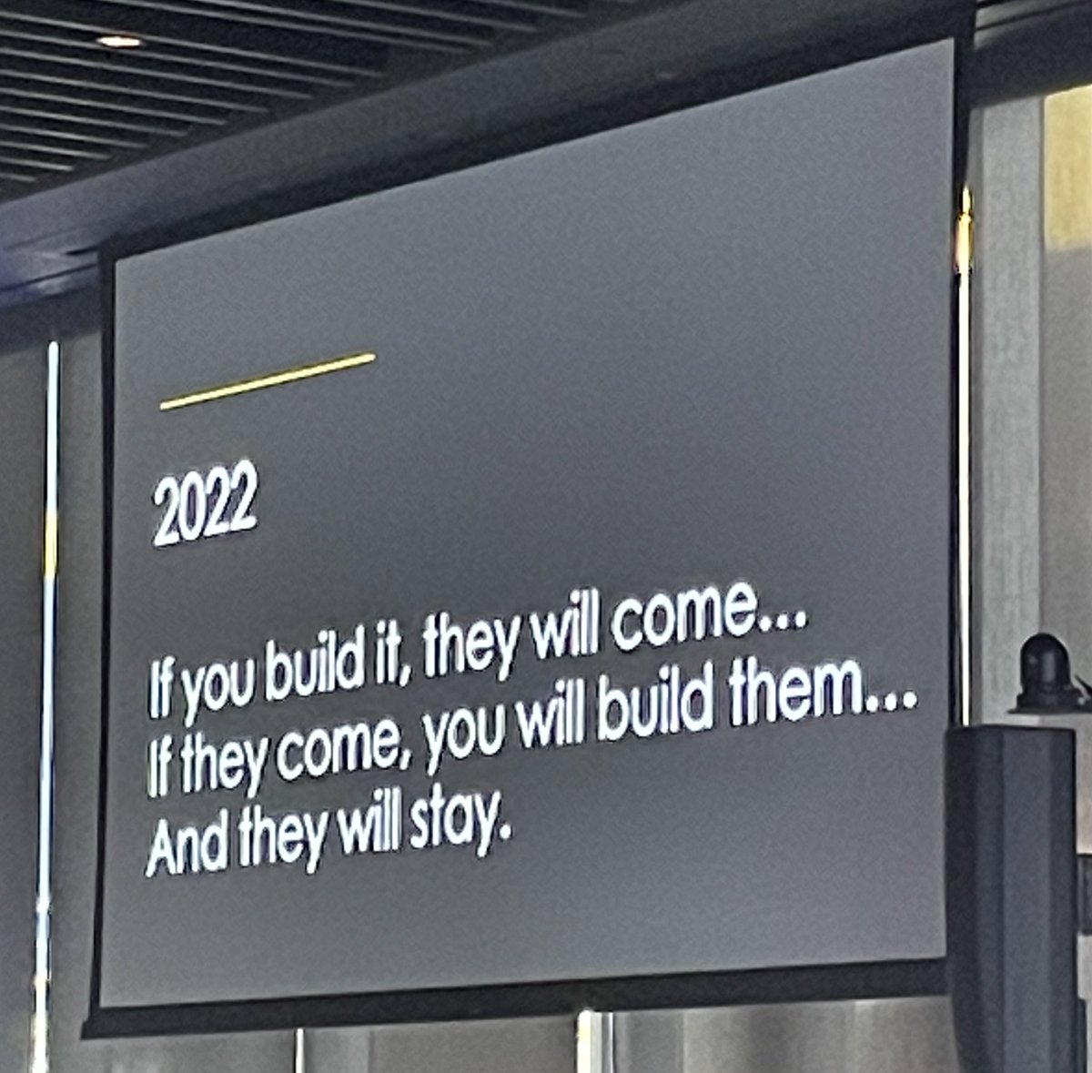 BrianLWheeler's tweet photo. Love this quote / slide from @tamidoor at the @MICHauto Summit. 

#MAS2022 https://t.co/3ce0L6CzrT