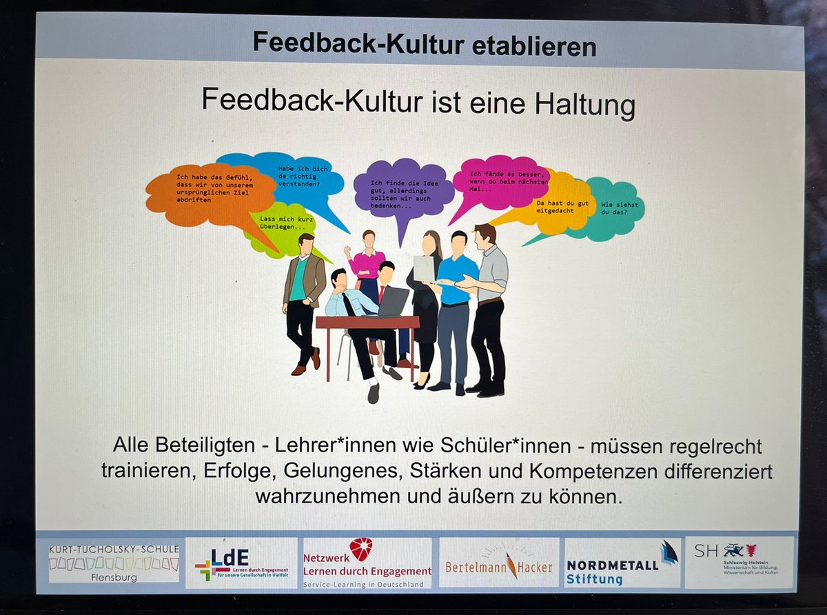 Mit den Themen Evaluationsmethoden und Leistungsüberprüfung endete heute die Fortbildungsreihe „Fit for Future mit Lernen durch Engagement“.
Wir bedanken uns bei allen engagierten Lehrkräften. 🎉#twlz #lde #edush