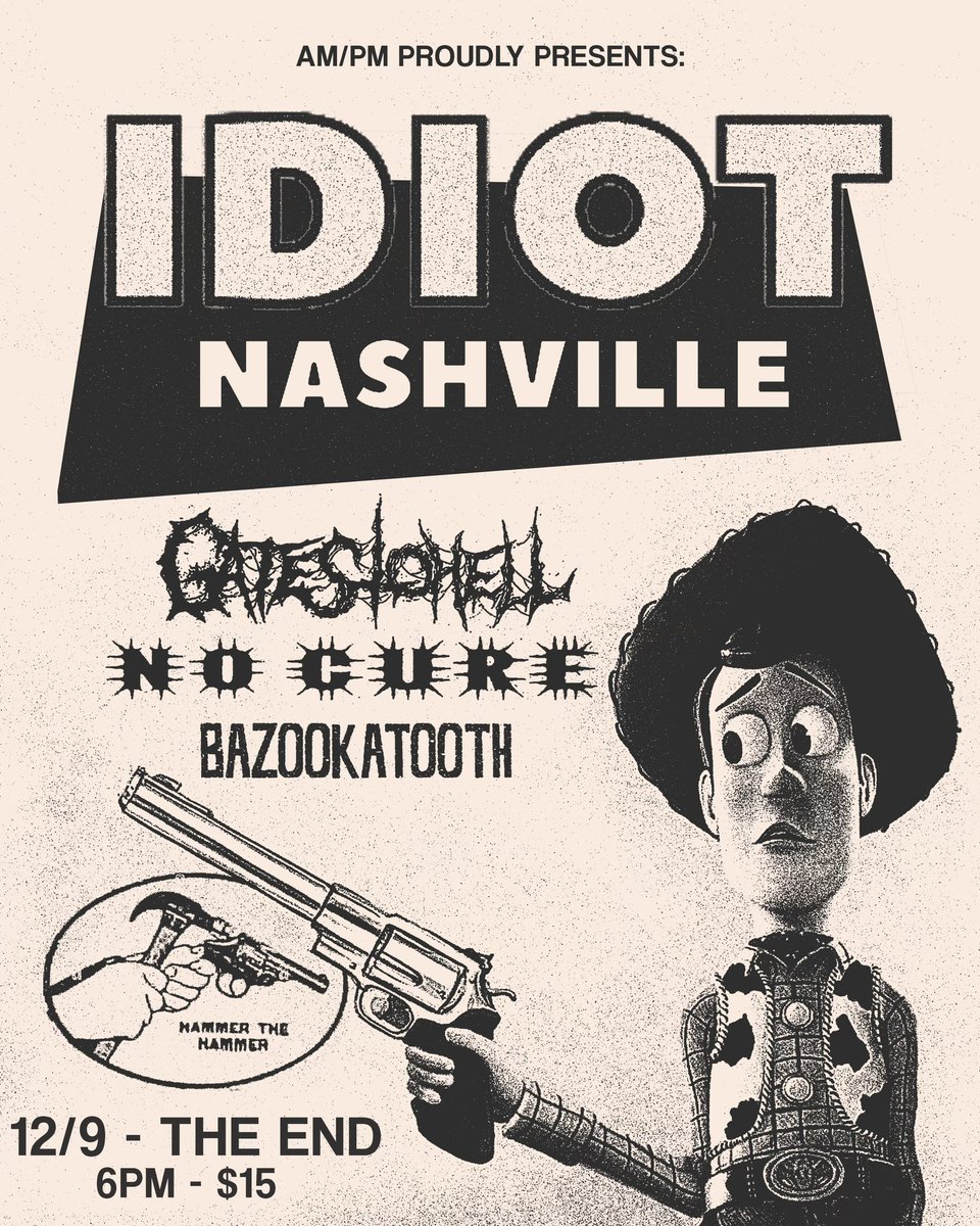 IDIOT SETLIST FOR TOMORROW:
COVER (EPIC)
SONG 1
SONG 3
SONG 4
GUN
2 WYCKED