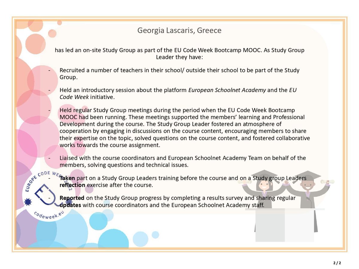 glascaris's tweet image. Thank you @eu_schoolnet, @CodeWeekEU, @eugenia_eun @abfromz, for this initiative and your support to help us act as #studygroupLeader in schools ‼️
#codeweekbootcamp #codeweek #learningtogether #coding #computationalThinking