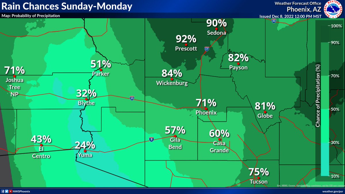 NWS Phoenix on Twitter "Here is the latest Precipitation Outlook for
