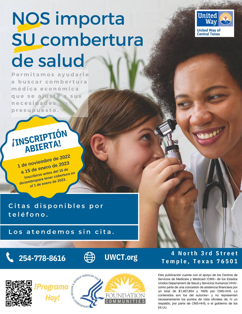 UWCT's tweet photo. We care about YOUR health care!
Let us help you find affordable health insurance that meets your healthcare needs and budget. 
OPEN ENROLLMENT is from November 1- January 15.  Call our office today to make an appointment.  #openenrollment #affordablehealthcare #uwct https://t.co/bNhHOTB9d3